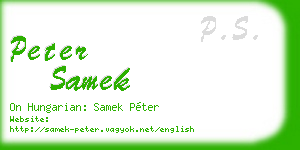 peter samek business card