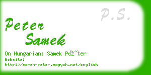 peter samek business card
